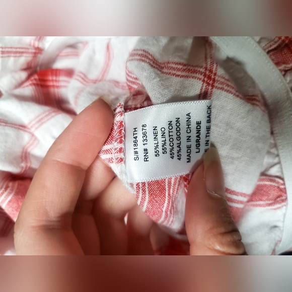 Off shoulder linen crop top - Picture 5 of 5